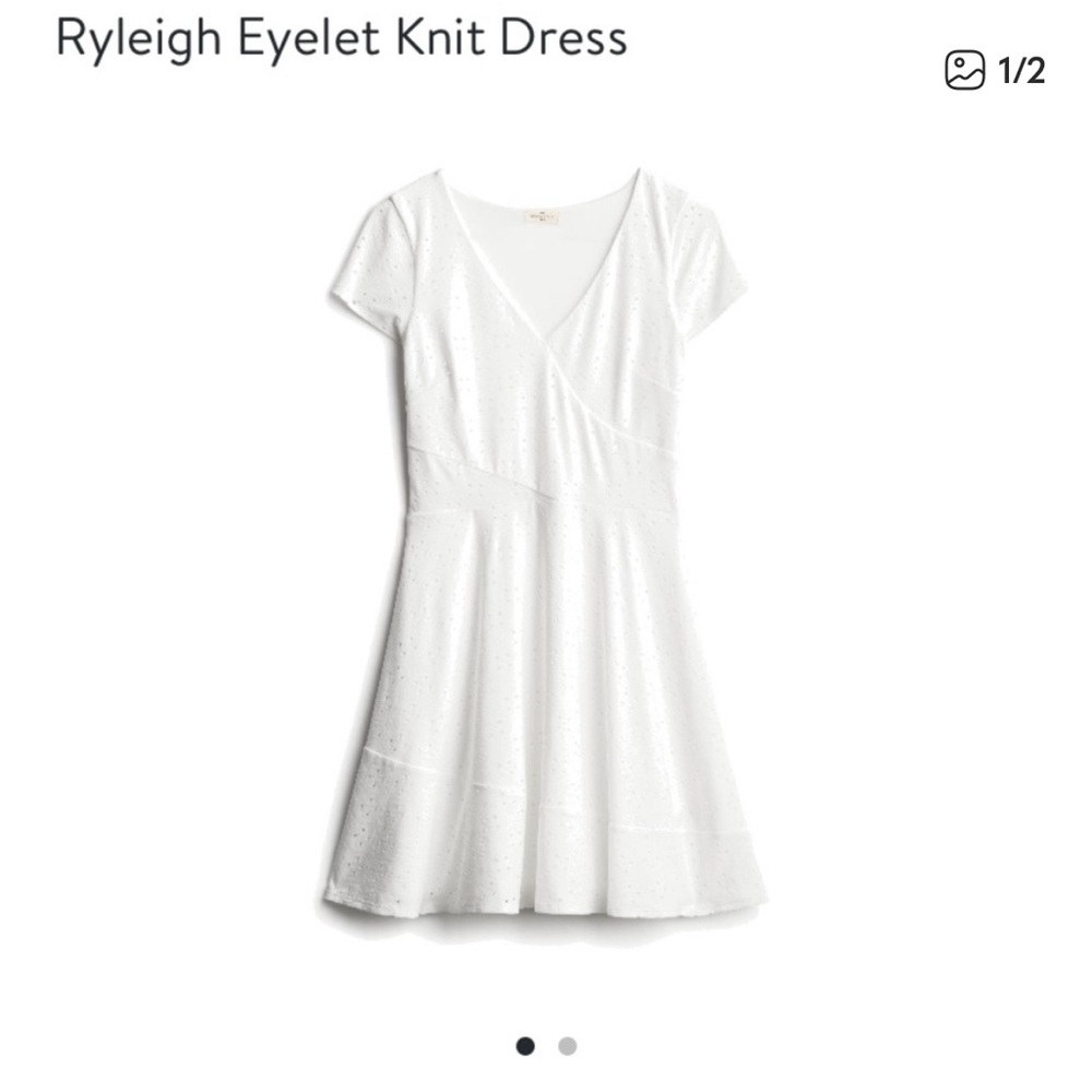 NWOT Mason & Belle white stretchy ryleigh eyelet dress